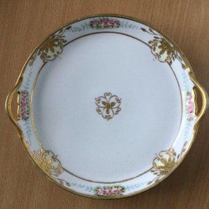 Vintage hand-painted Nippon Morimura handled Plate